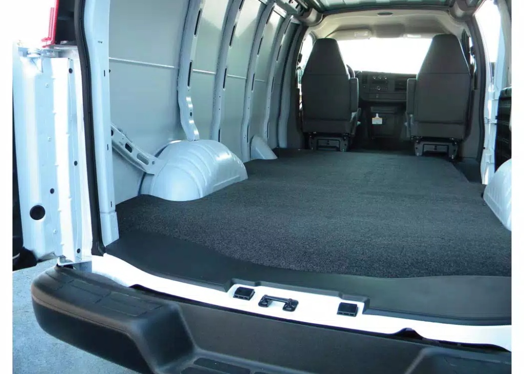 BedRug Van Cargo Liner installed in work van